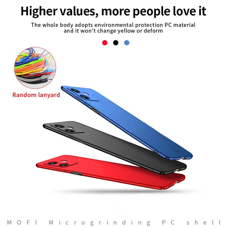For Xiaomi Redmi Note 12 China MOFI Micro Frosted PC Ultra-thin Hard Case(Red)