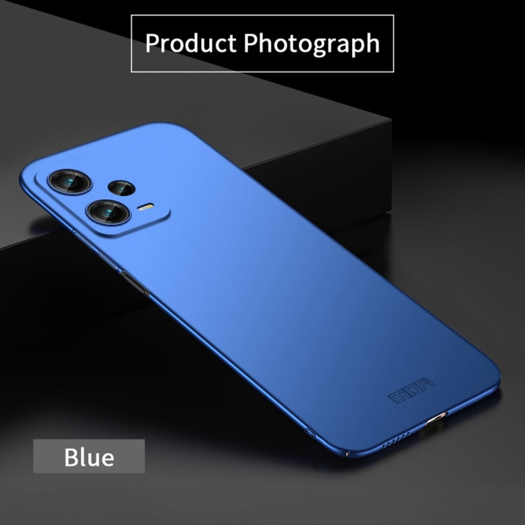 For Xiaomi Redmi Note 12 Pro+ China MOFI Micro Frosted PC Ultra-thin Hard Case(Blue)
