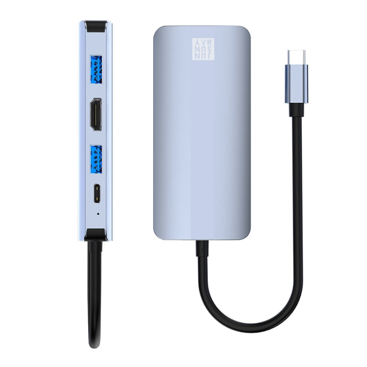 JUNSUNMAY 7 in 1 Multifunctional USB-C Hub Docking Station Adapter