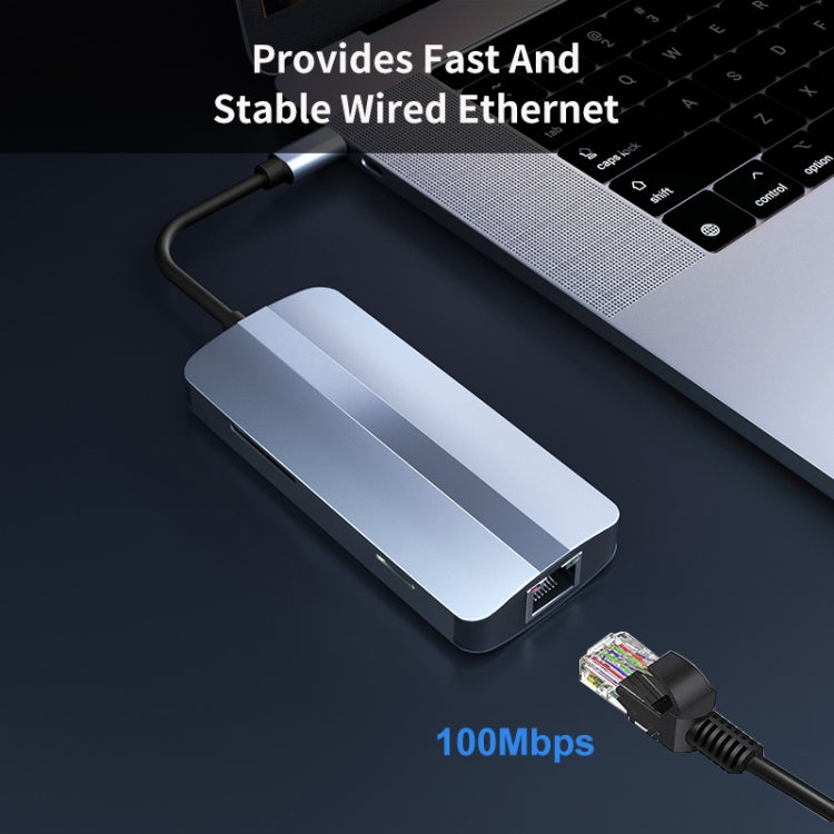 JUNSUNMAY 7 in 1 Multifunctional USB-C Hub Docking Station Adapter
