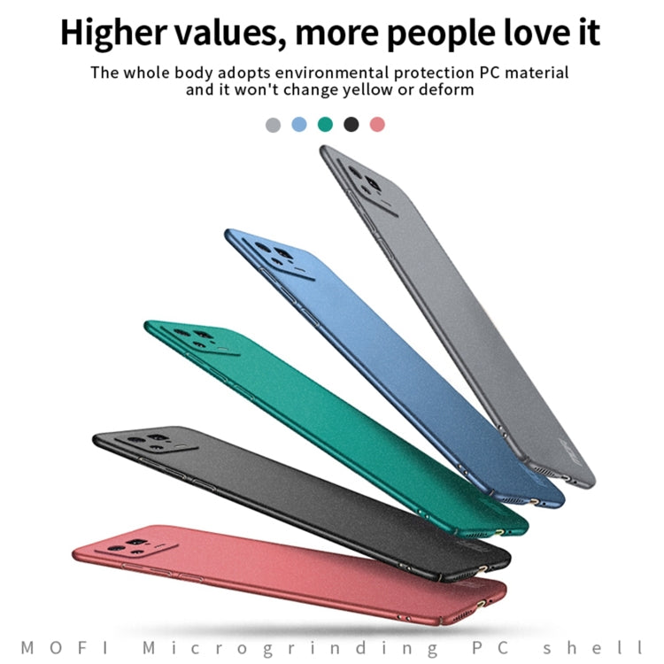 For Xiaomi 13 MOFI Fandun Series Frosted Ultra-thin PC Hard Phone Case(Green)