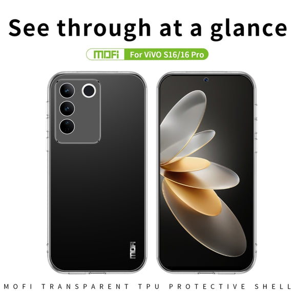 For vivo S16 / S16 Pro MOFI Ming Series Ultra-thin TPU Phone Case(Transparent)