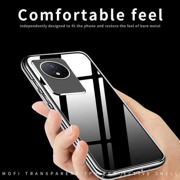 For vivo Y02 4G MOFI Ming Series Ultra-thin TPU Phone Case(Transparent)