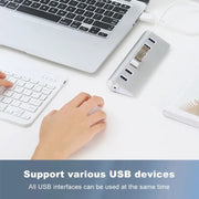 7301 7 Port USB 3.0 HUB 5Gbps High Speed Power Adapter