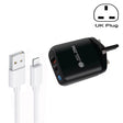 PD04 Type-C + USB Mobile Phone Charger with USB to 8 Pin Cable, UK Plug(Black) - USB Charger by PMC TechLife | Online Shopping South Africa | PMC TechLife | Buy Now Pay Later Mobicred