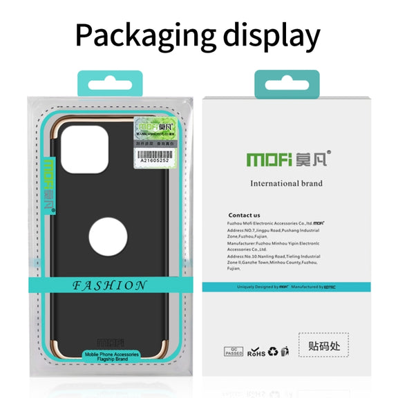 For iPhone 14 MOFI Yatun Series 3 in 1 Stitching PC Phone Case(Blue)