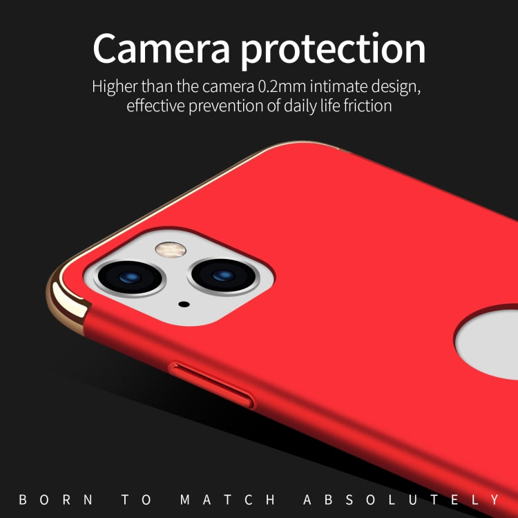 For iPhone 14 Plus MOFI Yatun Series 3 in 1 Stitching PC Phone Case(Blue)