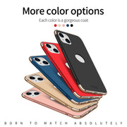For iPhone 14 Plus MOFI Yatun Series 3 in 1 Stitching PC Phone Case(Gold)
