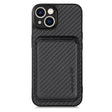 For iPhone 14 Pro Max Carbon Fiber Leather Card Magsafe Magnetic Phone Case(Black) - iPhone 14 Pro Max Cases by PMC TechLife | Online Shopping South Africa | PMC TechLife | Buy Now Pay Later Mobicred