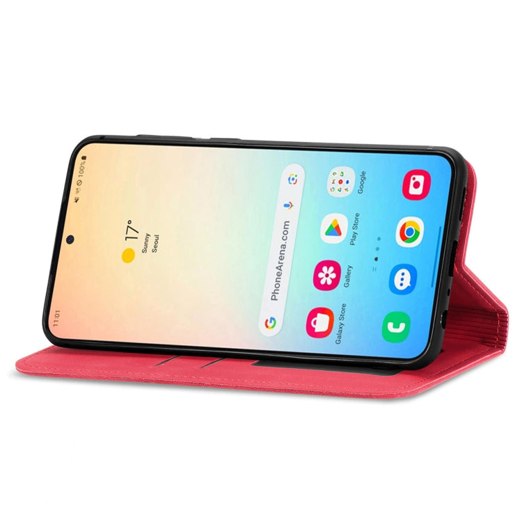 For Samsung Galaxy S25+ 5G Retro Skin Feel Magnetic Leather Phone Case(Red)