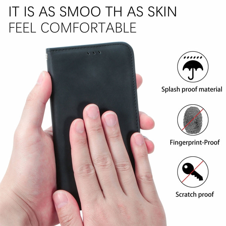 For Samsung Galaxy S25+ 5G Retro Skin Feel Magnetic Leather Phone Case(Blue)