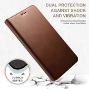 For Samsung Galaxy S24 Ultra 5G Suteni Calf Texture Horizontal Flip Leather Phone Case(Brown)