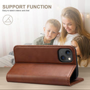 For Samsung Galaxy S25 Ultra 5G Suteni Calf Texture Horizontal Flip Leather Phone Case(Brown)