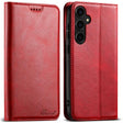 For Samsung Galaxy S25+ 5G Suteni Calf Texture Horizontal Flip Leather Phone Case(Red) - Galaxy S25+ 5G Cases by Suteni | Online Shopping South Africa | PMC TechLife | Buy Now Pay Later Mobicred