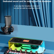 C18 Home Sound Card Karaoke Audio Integrated Microphone Equipment Full Set