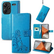 For Xiaomi Redmi Note 13 Pro+ Four-leaf Clasp Embossed Leather Phone Case(Blue) - Note 13 Pro+ Cases by PMC TechLife | Online Shopping South Africa | PMC TechLife | Buy Now Pay Later Mobicred