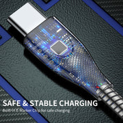 ENKAY ENK-CB131 USB to 8 Pin Carbon Steel Hose Spring 2.4A Fast Charging Data Cable, Length:1m(Silver)