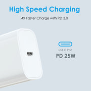 NORTHJO NOPD2501 PD 25W USB-C / Type-C Single Port Fast Charger, Plug Type:AU Plug(White)
