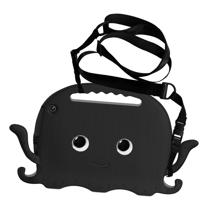 For Amazon Kindle Fire HD10 2021 Octopus Style EVA + PC Tablet Case with Strap(Black)