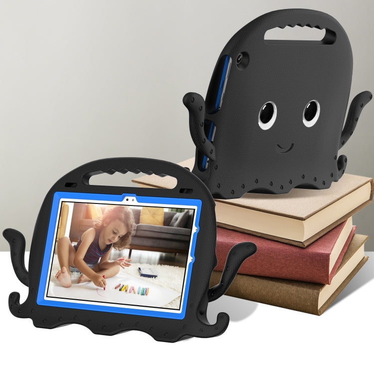 For Amazon Kindle Fire HD10 2021 Octopus Style EVA + PC Tablet Case with Strap(Black)