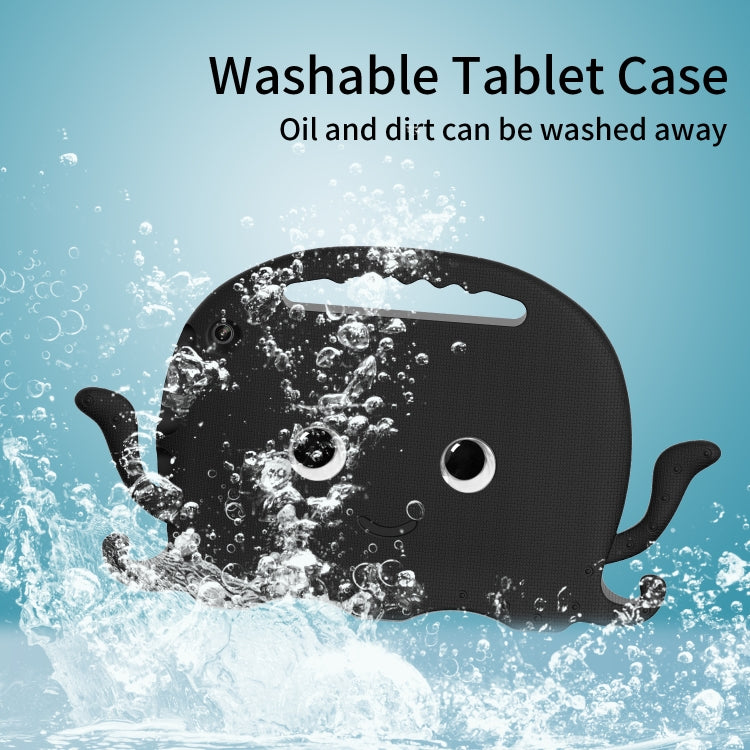 For Amazon Kindle Fire HD10 2021 Octopus Style EVA + PC Tablet Case with Strap(Black)