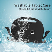 For Amazon Kindle Fire HD10 2021 Octopus Style EVA + PC Tablet Case with Strap(Black)