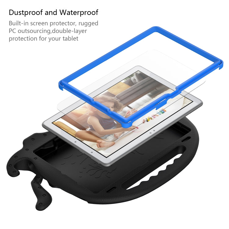 For Amazon Kindle Fire HD10 2021 Octopus Style EVA + PC Tablet Case with Strap(Black)