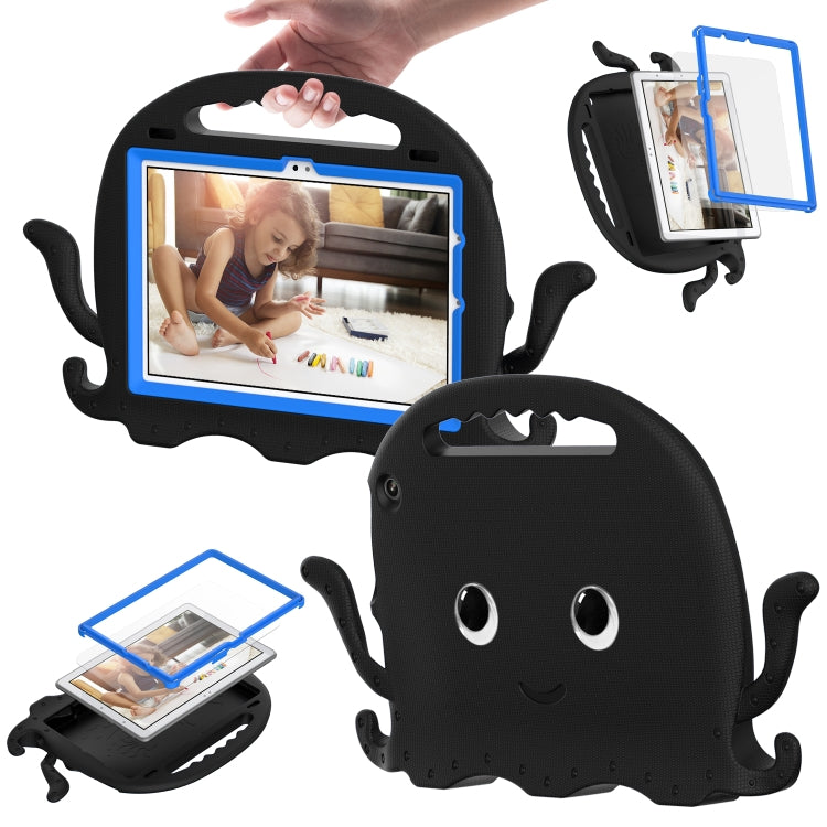 For Amazon Kindle Fire HD10 2021 Octopus Style EVA + PC Tablet Case with Strap(Black)