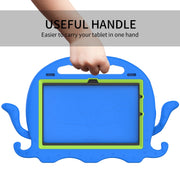 For Amazon Kindle Fire HD10 2021 Octopus Style EVA + PC Tablet Case with Strap(Blue)