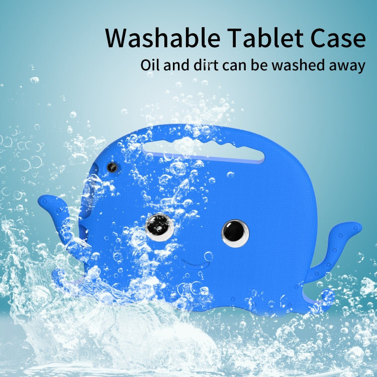 For Amazon Kindle Fire HD10 2021 Octopus Style EVA + PC Tablet Case with Strap(Blue)