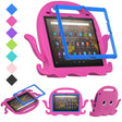 For Amazon Kindle Fire HD10 2021 Octopus Style EVA + PC Tablet Case with Strap(RoseRed) - Amazon by PMC TechLife | Online Shopping South Africa | PMC TechLife | Buy Now Pay Later Mobicred