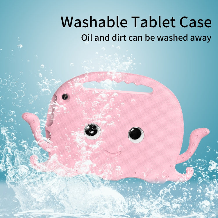 For Amazon Kindle Fire HD10 2021 Octopus Style EVA + PC Tablet Case with Strap(Pink)