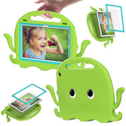For Amazon Kindle Fire HD10 2021 Octopus Style EVA + PC Tablet Case with Strap(Grass Green)