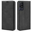 For TCL 40 SE Retro-skin  Magnetic Suction Leather Phone Case(Black) - More Brand by PMC TechLife | Online Shopping South Africa | PMC TechLife | Buy Now Pay Later Mobicred