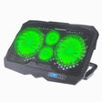 S18 Aluminum Four Fans Gaming Laptop Cooling Pad Foldable Holder with Wind Speed Display(Green) - Cooling Pads by PMC TechLife | Online Shopping South Africa | PMC TechLife | Buy Now Pay Later Mobicred
