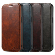 For iPhone 14 Plus Suteni J05 Leather Magnetic Magsafe Phone Case(Black)