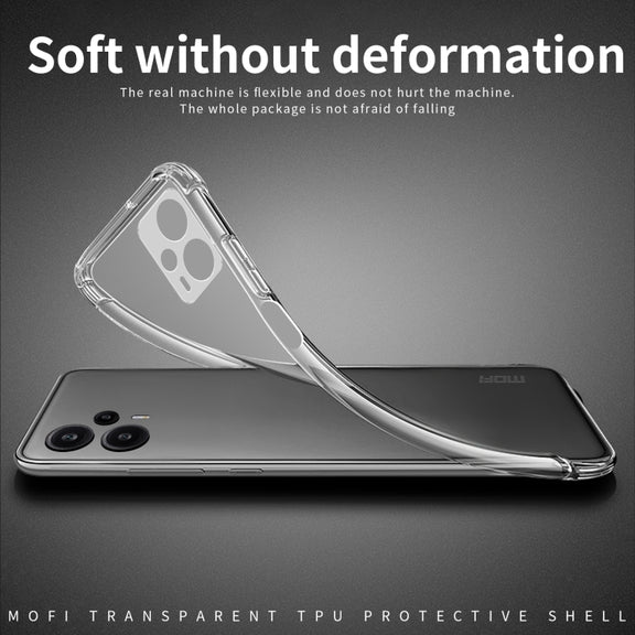 For Xiaomi Redmi Note 12 Turbo MOFI Ming Series Ultra-thin TPU Phone Case(Transparent)