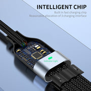 ENKAY ENK-CB135 5-in-1 65W USB-A & USB-C to 8 Pin / Type-C / Micro USB Multifunctional Charging Cable with Indicator Light, Cable Length:1.2m