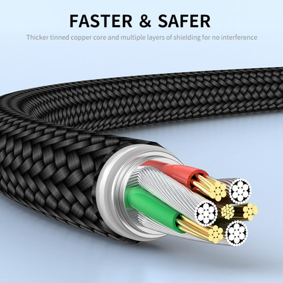 ENKAY ENK-CB135 5-in-1 65W USB-A & USB-C to 8 Pin / Type-C / Micro USB Multifunctional Charging Cable with Indicator Light, Cable Length:1.2m