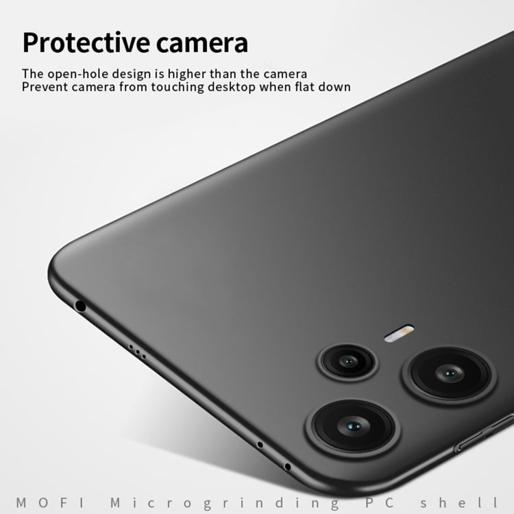 For?Redmi Note 12 Turbo 5G MOFI Micro-Frosted PC Ultra-thin Hard Phone Case(Black)