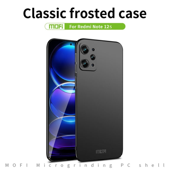 For Xiaomi Redmi Note 12S MOFI Micro-Frosted PC Ultra-thin Hard Phone Case(Black)