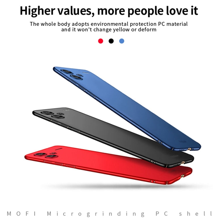 For Xiaomi Redmi Note 13 Pro+ MOFI Micro-Frosted PC Ultra-thin Hard Phone Case(Black)