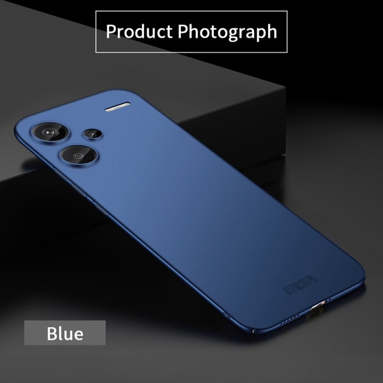 For Redmi Note 13 Pro+ MOFI Micro-Frosted PC Ultra-thin Hard Phone Case(Blue)