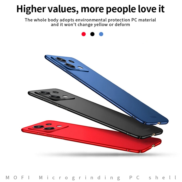 For Xiaomi Redmi Note 13 Pro 5G MOFI Micro-Frosted PC Ultra-thin Hard Phone Case(Red)