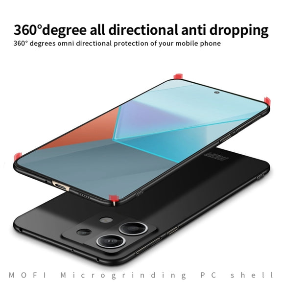 For Xiaomi Redmi Note 13 5G MOFI Micro-Frosted PC Ultra-thin Hard Phone Case(Blue)