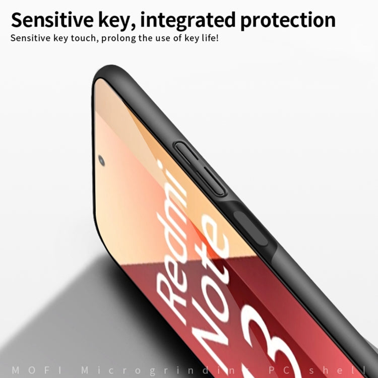 For Xiaomi Redmi Note 13 4G MOFI Micro-Frosted PC Ultra-thin Hard Phone Case(Black)