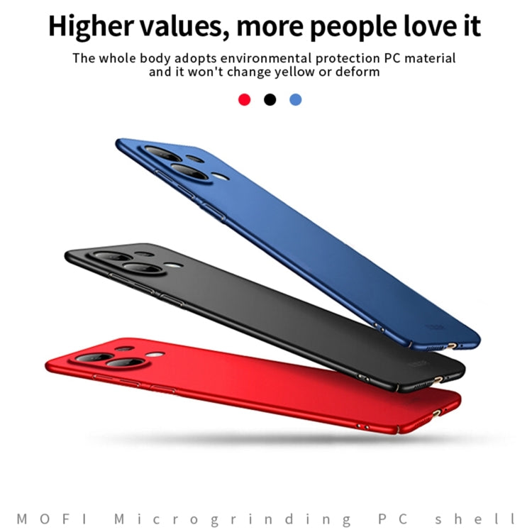 For Xiaomi Redmi Note 13 Pro 4G MOFI Micro-Frosted PC Ultra-thin Hard Phone Case(Red)