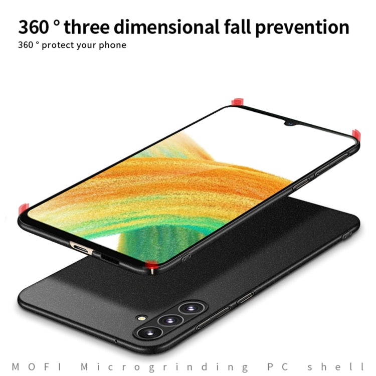 For Samsung Galaxy A55 5G MOFI Fandun Series Frosted PC Ultra-thin All-inclusive Phone Case(Gray)