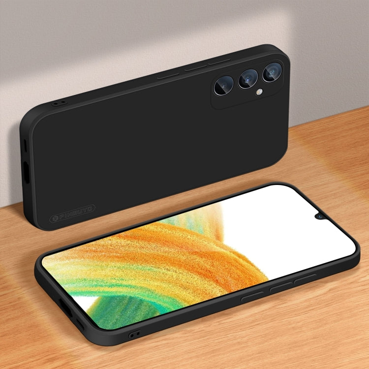 For Samsung Galaxy S24 FE 5G PINWUYO Sense Series Liquid Silicone TPU Phone Case(Black)