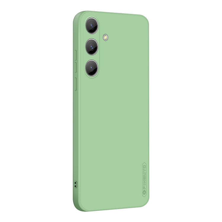 For Samsung Galaxy S25 5G PINWUYO Sense Series Liquid Silicone TPU Phone Case(Green)
